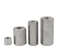 Dado per barra lunga, Dadi di accoppiamento esagonali metrici in acciaio inossidabile 304 da M5 a M24(M6x10x30-2pcs)