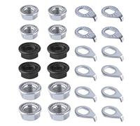 Dado per Bicicletta,12 pz M8 M9.5 M10 Bicicletta ruote Anteriori Dadi Dell'Asse della Ruota,Dado Flangia Ruota Posteriore Dell'asse Della mit 12 pz Rondella di Sicurezza Bici per Accessori per Bicicle