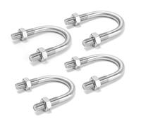 Dado per bulloni a U Confezione da 2 fibbie fisse for tubi M8 con 8 for fogli fissi e pannelli in legno for il fissaggio, accessori industriali for esterni(M8*38)