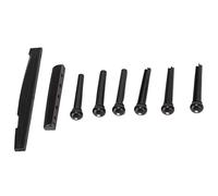 Dado per Chitarra, Set di Selle per Dado per Chitarra con 6 Pezzi di Ricambio per Chitarra Acustica per Perni in Plastica NeriAccesorios Para Instrumentos De Viento