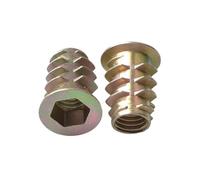 Dado per mobili con testa esagonale, 50 pezzi M4-M8 dadi con inserti filettati flangiati esagonali filettatura interna for mobili(15mm,M6)