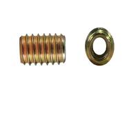 Dado per mobili con testa esagonale, Dado Inserto In Legno M6 M8 M10 Acciaio Al Carbonio 9-30mm Confezione Da 2-10 Pz(Through-Hole,M6x17mm-5pcs)