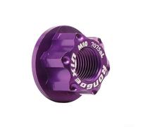 Dado per mozzo ruota posteriore della bicicletta, flangia M10 x 1 0, vite di bloccaggio in lega di alluminio, bullone per riparazione e manutenzione dell'asse della bicicletta (viola)