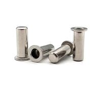 dado per rivetti in acciaio inox, Dado for rivetto in acciaio inossidabile SUS304 con testa svasata piatta, inserto filettato, diverse misure(50pcs flat M4*17)