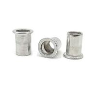 dado per rivetti in acciaio inox, Dado rivetto a testa piatta in alluminio, diverse misure M3 M4 M5 M6 M8 M10(M10 (50pcs))
