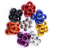 Dado per ruota universale 10 pezzi M6 modifica stile auto adesivi JDM adesivi password parafango rondella targa bulloni accessori auto tappi dadi ruota (colore: rosso)