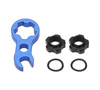 Dado per valvola pneumatico da bici con chiave, anello di tenuta, valvola Presta, adattatore di conversione per valvola americana