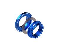 Dado perno ruota posteriore blu M38x1.5 con cono per Ducati