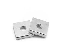 Dado quadrato da 20 pezzi M3 M4 M5 M6 Dado hardware con blocco quadrangolare sottile zincato nero zincato(M5x12x12x2mm)