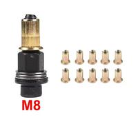 Dado rivettatrice manuale set 11 pezzi con teste dadi M8 per montaggio meccanico