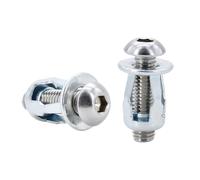 Dado rivetto a forma di petalo M4 M5 M6 M8 Molly Jack Dado rivetto in metallo Morsetto di bloccaggio Rivnut Vite a esagono incassato Bullone(Round Head (Silver),M5x18 (60Pcs))