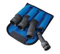Dado Ruota Doppio Urto Presa Kit 1.3cmD 4 PC 17, 19, 21mm & Estensione 09539