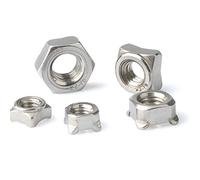 Dado saldato a quattro angoli, Dadi a saldare in acciaio inossidabile 304 Punto quadrato esagonale Angolo Quartetto M3-M10 10 pezzi(Opposite Side 8 Quartet B Type M5 10 Pcs)