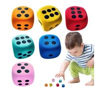 Dado Schiuma Colorato - Sei Dolce Grande Tre Otto Cm Arrotondato Schiuma Ditale Set | Festa Borsa Gioco, Spugna Insegnamento Aiuti Eva Cubo Piccoli, Divertimento Educativo Vassoio Giochi
