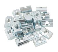 Dado scorrevole con scanalatura a T scorrevole in acciaio al carbonio galvanizzato da 20 pezzi per accessori profilati in alluminio(T-Nut-Muttern Typ 40 M8)
