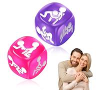 Dado Sessuali, 2 Pezzi: Viola Per Sesso Orale + Rosa Per Intimità, Diametro 1.8 Cm, Leggeri E Compatti Per La Tua Fantasia