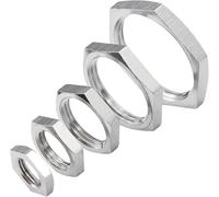 Dado Sottile Esagonale in Acciaio Inossidabile 304 Argento M14×1, Silver, G3/8 (5Pcs)