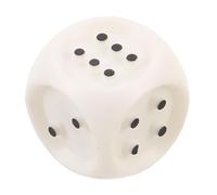 Dado Tattile Accessibile con Punti Rialzati, Plastica Bianca, 1 Pezzo | Attività Indoor e Supporto Riabilitativo, Adatto a Persone Cieche o Ipovedenti, Gioco Portatile