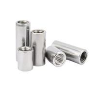 Dado tondo for giunto a barra lunga da 2 a 10 pezzi m2 m2,5 m3 M4 M5 M6 m8, dado filettato in acciaio inossidabile 304 for collegare l'utensile a vite conduttrice(M5 5pcs,X40mm)