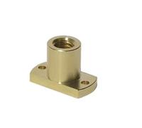 Dado trapezoidale in rame, Dado flangiato in ottone con vite di comando T12 in acciaio inossidabile, passi multipli 100-1000 mm(2mm Pitch 4mm Lead,Only 1pcs nut)