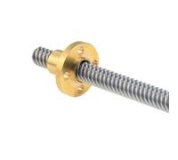 Dado trapezoidale in rame, Flangia for vite conduttrice in acciaio inossidabile T8, dado in ottone, passo 2 mm, vari passi 100-500, confezione da(Lead 2mm,250mm)