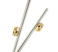 Dado trapezoidale in rame, T8 SS Lead Screw Flange Brass Nut 2mm Pitch 8mm For 3D Printer 2 Pcs Multiple Sizes(515MM)