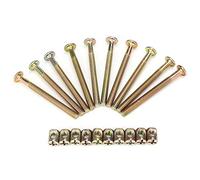 Dado + viti per mobili, 10 pezzi M6 x 70 mm Viti a testa cilindrica con esagono incassato Bulloni con dadi a barilotto Tassello a croce con intaglio, Viti a barilotto per mobili Bulloni Dadi Kit assor