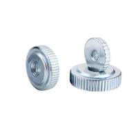 Dado zigrinato in acciaio inossidabile GB807 304. Stringere a mano il dado M2-M12(Blue Zinc Plated,M4 (10Pcs))