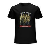 Dad's Army Unisex Printed T-Shirt Mens Black Tee Shirt L