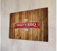 Dads Grigliata Papà Giorno Effetto Legno Insegna A4 Metallo Placca BAR E Squadre