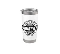 Dad's Rule Whatever Mom Says Bicchiere termico in acciaio inox doppia parete