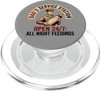 Dad's Service Station All Night Feedings Fatherhood PopSockets PopGrip per MagSafe
