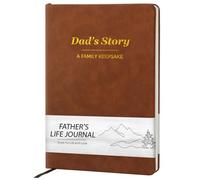 Dad's Story Journal - Diario di storia di papà, un ricordo di famiglia con copertina rigida in pelle per condividere la vita e i ricordi del papà, regalo per la festa del papà con oltre 250 domande