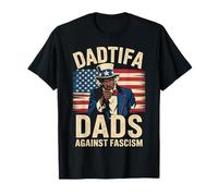 DADtifa - Bandiera degli Stati Uniti con Scritta Black Dads Contro Il fascismo Maglietta