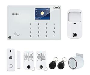 DadVu Allarme Casa senza fili DV-1A3G V3, Combinatore Telefonico 4G, 99 zone wireless e 3 Filari