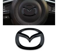 DADYM Stemma Mazda 3 6 CX-3 CX-5 CX-9,4.5cm X 5.7cm Emblema Adesivo con Logo Accessori Volante/Cofano Anteriore Posteriore Emblema Logo Bagagliaio Chiave Telecomando Emblema,Black