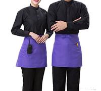 DAEDALUS Grembiule a vita corta con tasche per catering, chef, bar, camerieri, uniforme, 1 pezzo