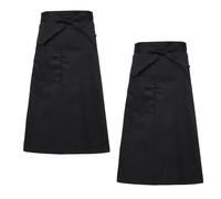 Daelesr 2 Pezzi Grembiule Sala Ristorante, Grembiule Cucina Cuoco Uomo Donna Cameriera, Mezzo Grembiuli da Cucina con Tasche, Catering Half Apron Lavoro, per Bistrot, Bar, Caffè, 69x68cm