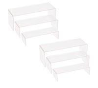 Daelesr 6 Pezzi Alzate di Display Acrilico, 3 Dimensioni Espositori in Acrilico, Espositore in Plexiglass, Espositori Trasparenti, Espositore Vetrina In Plastica per Cupcakes Gioielli Figures Buffet