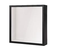 Daelesr Cornice 3D Profonda per Oggetti, Cornice Portafoto 3D con Foglio Acrilico Trasparente, 3D Ombra Profonda Box, Cornice Contenitore per Medaglia Fiore Regali Souvenir (22x22cm, Nero)