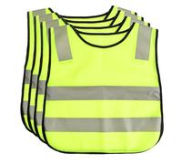 Daelesr Gilet di Sicurezza Antinfortunistici Alta Visibilità, Giubbotto di Sicurezza Riflettente Fluorescenti, Gilet di Sicurezza Giallo Fluorescente per All'aperto Corsa Jogging (4 Pezzi, Bambini)