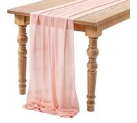 Daelesr Runner da Tavola in Chiffon Nero, Runner da Matrimonio Romantico, 70 * 300cm Runner Tavola Moderno Trasparente, Decorazione toeletta Table Runner per Banchetti Feste Cene Baby Shower (D)