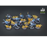 Daemons of Tzeentch Blue Horrors warhammer 40K COMMISSIONE pittura prof...