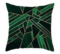Daesar Copricuscino Divano, Federa Quadrata Verde Scuro Federe Cuscini Divano 50x50 CM 1 Pezzo Marmorizzazione Geometrica, Fodera Poliestere
