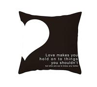 Daesar Federe Letto Decorative, Federe Cuscino Divano Quadrato Rosso Nero Copricuscino 40x40 CM 1 Pezzo Love Make You Hold on to Things You Shouldn't... Cuore, Federa Poliestere