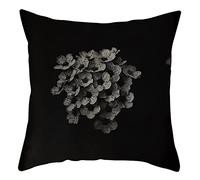 Daesar Fodera per Cuscini Divano, Fodere Cuscini Quadrati Nero Bianco Federe Cuscino 40x40 Fantasia 1 Pezzo Fiore di Pesco, Federe in Poliestere