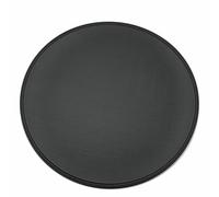 Daesar Tovaglietta Cucina, Set di 2 Tovagliette Americana Lavabili Rotonde Tinta Unita Europeo PVC Tovagliette Resistente al Calore, per Natale Partito Cucina, Nero, 38CM