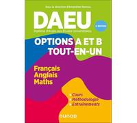 DAEU, prérequis options A et B: Français, anglais, maths