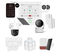 Daewoo - Allarme connesso WiFi/GSM Touch da 4,3" AM503, sistema wireless e senza abbonamento, compatibile con animali, sensori inclusi + telecamera di sorveglianza Full HD, applicazione mobile inclusa