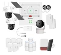 Daewoo - Allarme connesso WiFi/GSM Touch da 4,3" AM504, sistema wireless e senza abbonamento, compatibile con animali, sensori inclusi + telecamera di sorveglianza Full HD, applicazione mobile inclusa